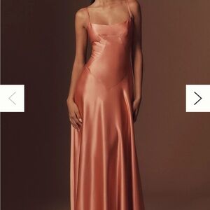 Anthropologie Mare Mare Emmy Satin Corset Maxi Dress